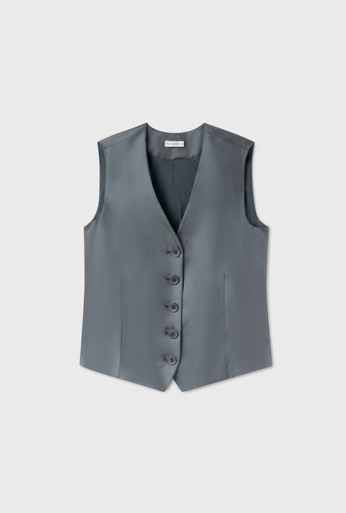 Shop Silk Laundry Twill Vest Slate