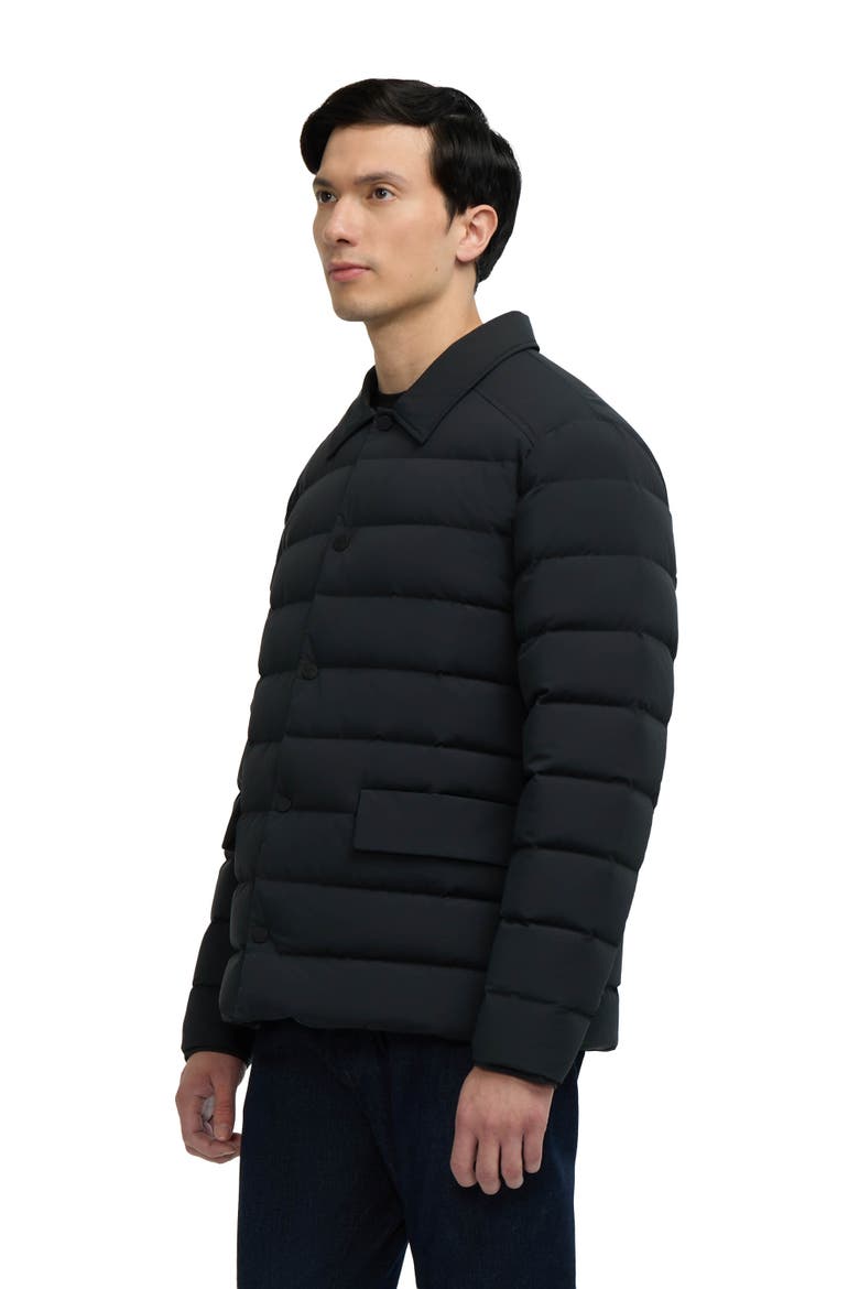 Adrian Lightweight Dressy Quilted Stretch Jacket, Alternate, color, Black