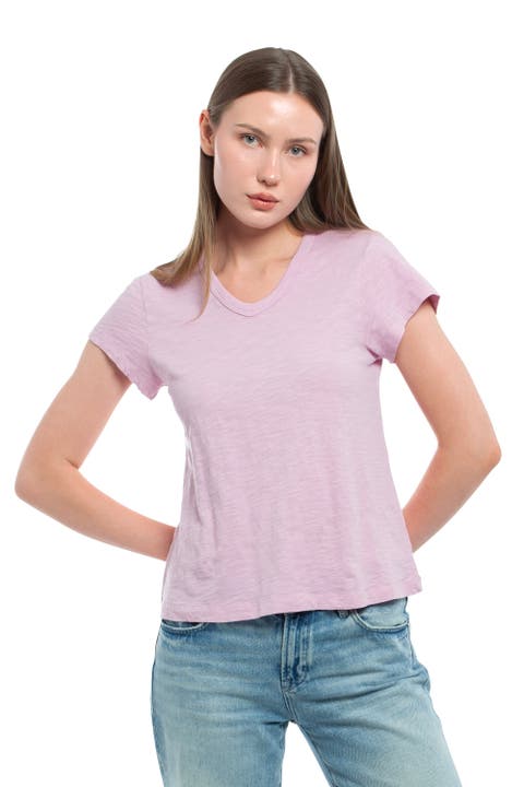 V-Neck Short Sleeve Baby Tee