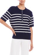 Karen Kane Stripe Henley Sweater