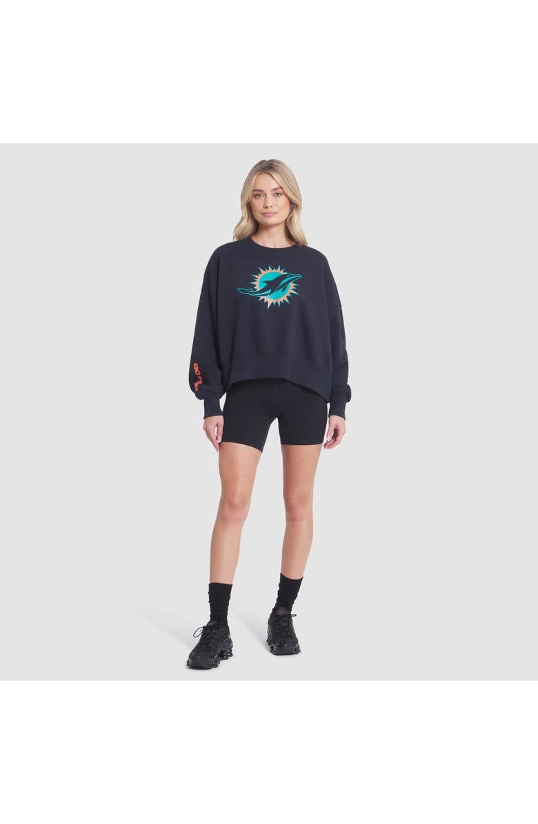 Nike Women's Nike Pitch Blue Miami Dolphins 2025 Rivalries Collection Oversized Phoenix Fleece Sweatshirt, Alternate, color, Navy