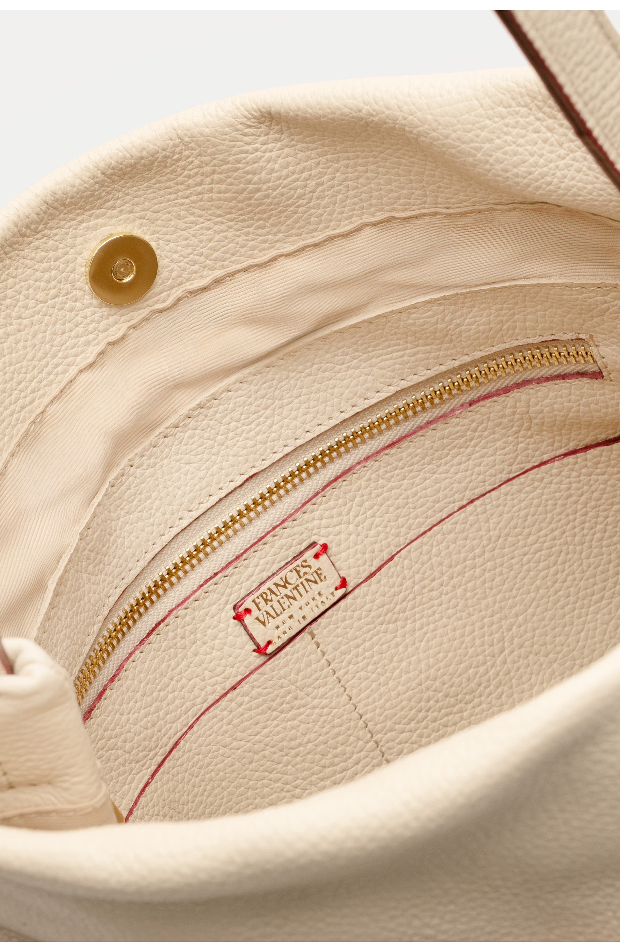 Frances Valentine Charlie Leather Shoulder Bag, Alternate, color, Oyster