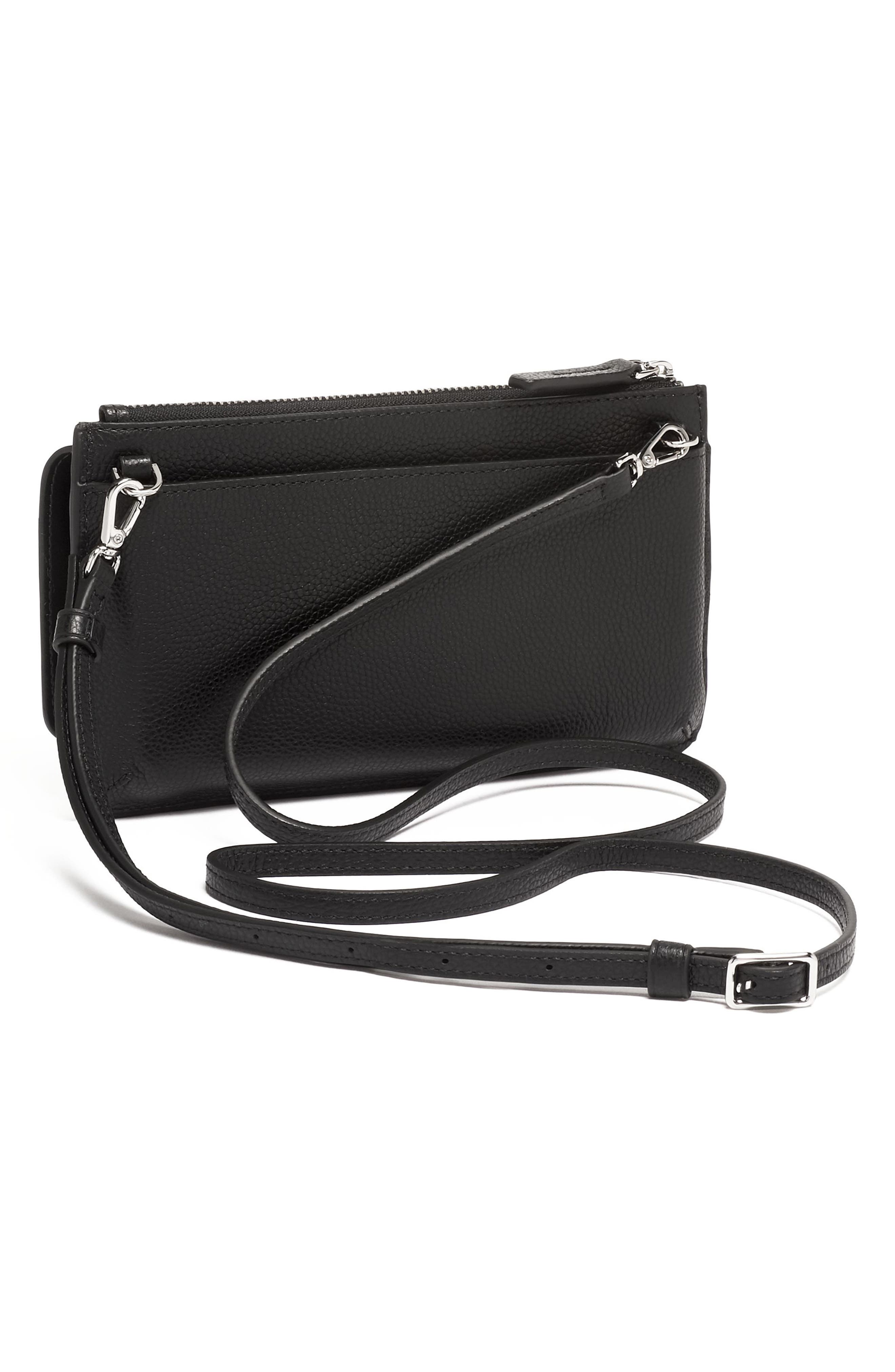 TUMI Belden Leather Wallet Crossbody Bag, Alternate, color, 