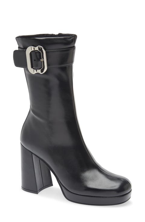 Bratty Block Heel Bootie (Women)