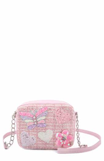 OMG Accessories Kids' Butterfly Tweed Crossbody Bag