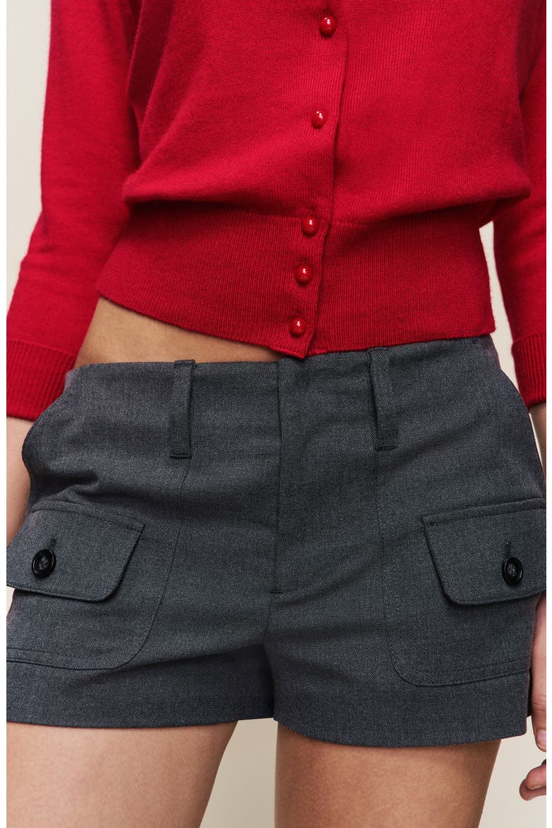 Penelope Patch Pocket Shorts, Alternate, color, Grey