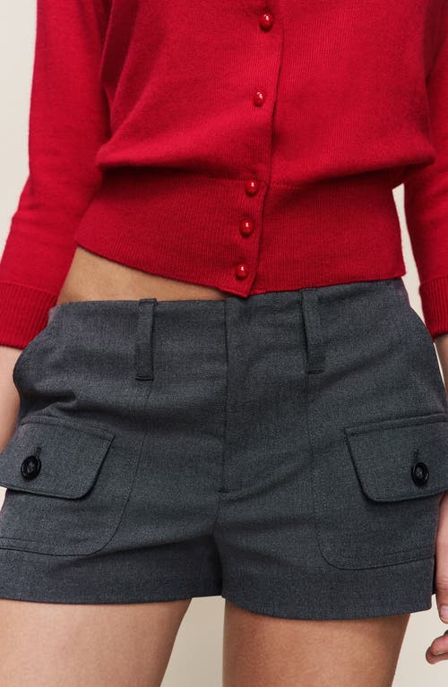 Guizio Penelope Patch Pocket Shorts In Gray