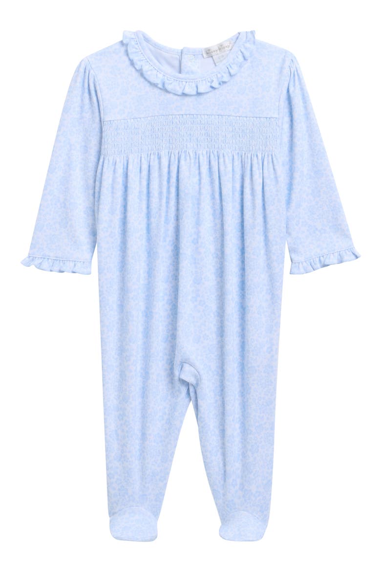 Smocked Footie, Main, color, LIGHT BLUE
