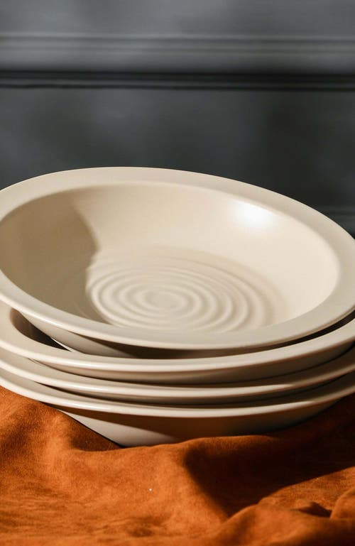 Stone Lain Orbit Stoneware 4-piece Pasta Bowl Set In Neutral