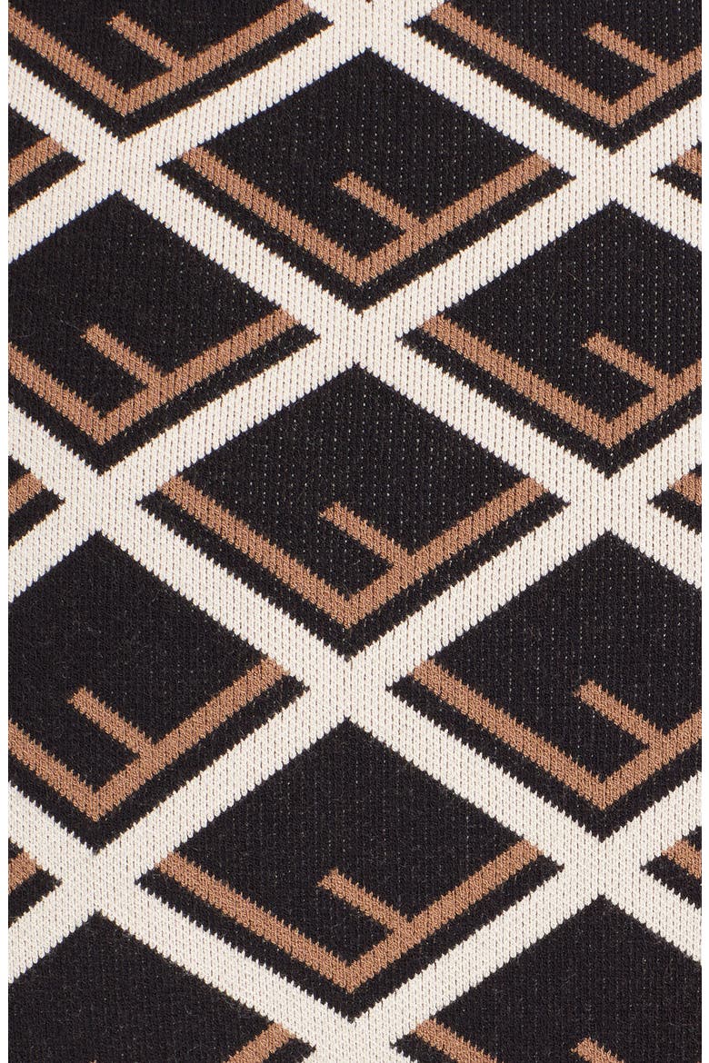 Logo Pattern Knit Skirt, Alternate, color, BLACK