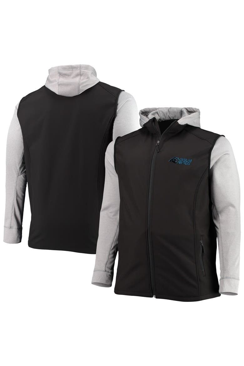 Men's Dunbrooke Black/Gray Carolina Panthers Big & Tall Alpha Full-Zip Hoodie Jacket, Main, color, Black