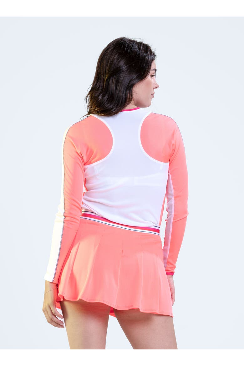 Topspin Long Sleeve Top, Alternate, color, White