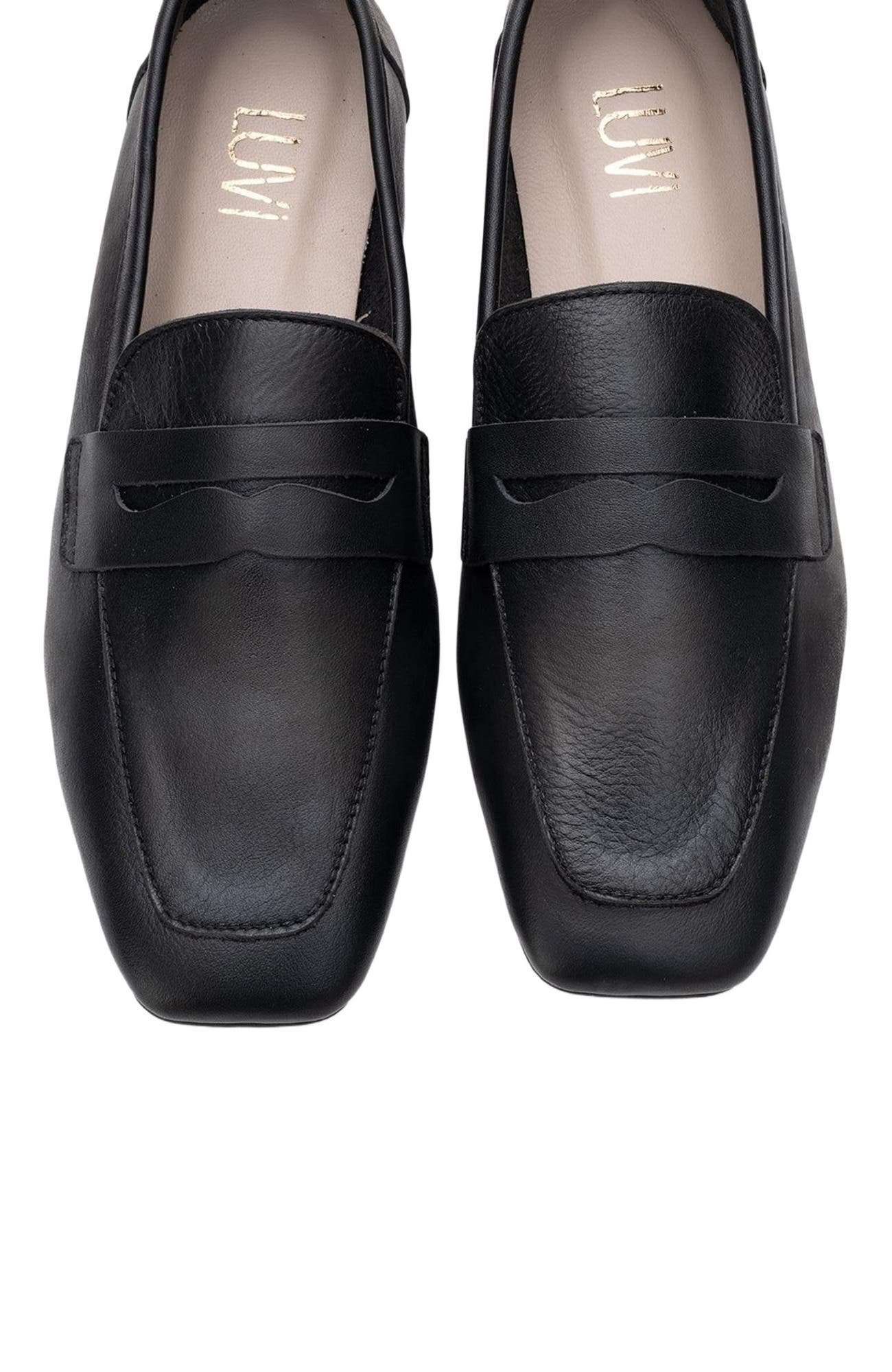 Forever & Always Shoes Morne Leather Loafers, Alternate, color, Black Leather