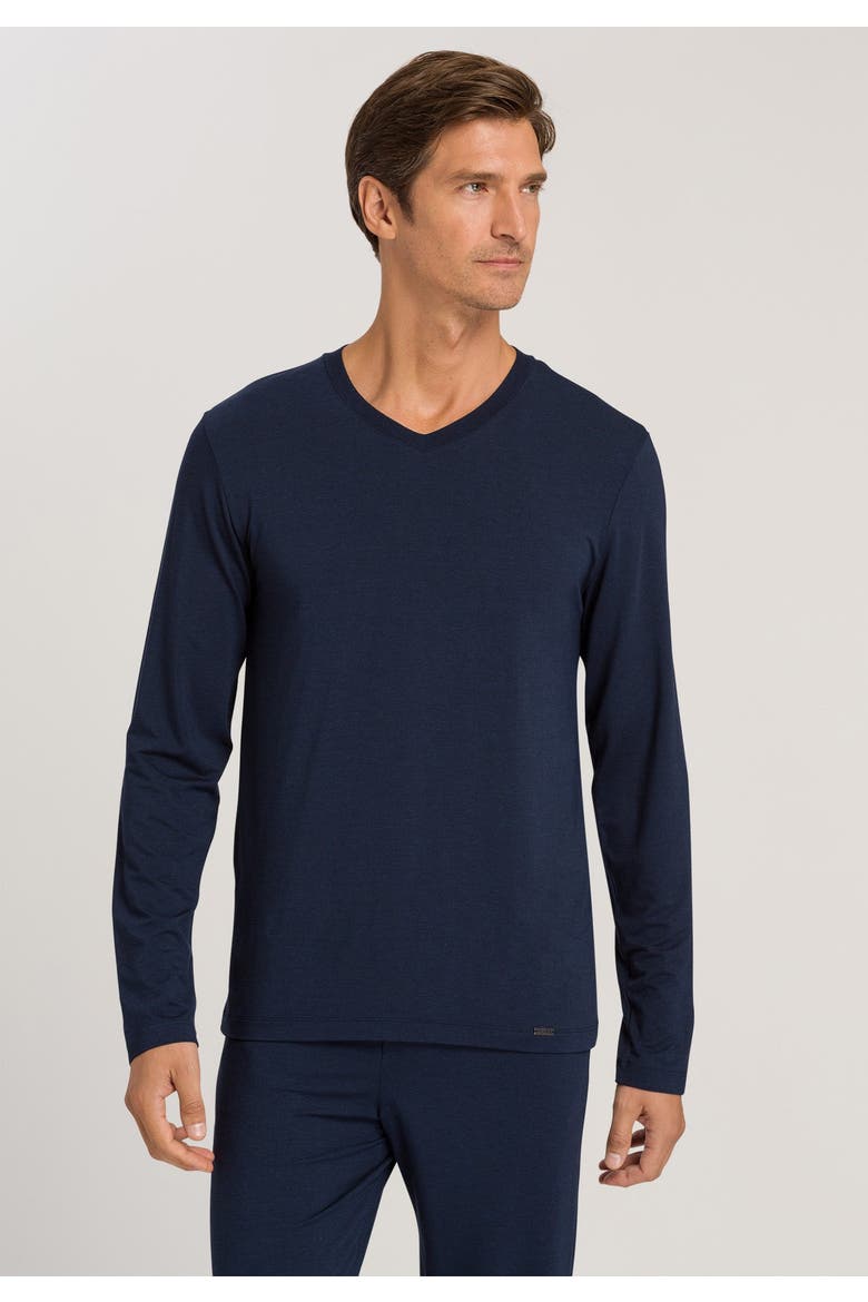 Casuals Long Sleeve V-Neck Top, Alternate, color, Deep Navy