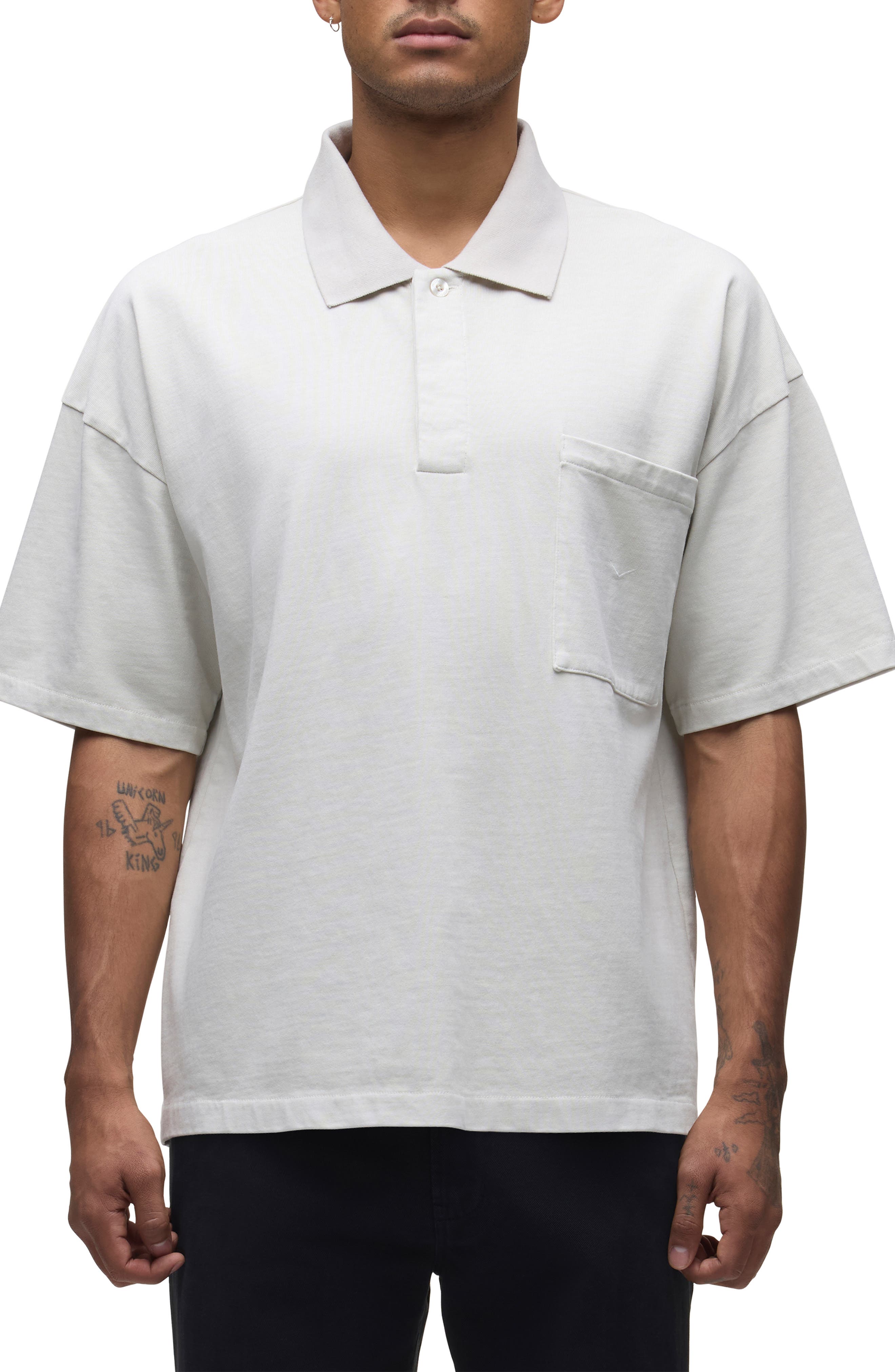 Hudson Jeans Heavyweight Cotton Pocket Polo