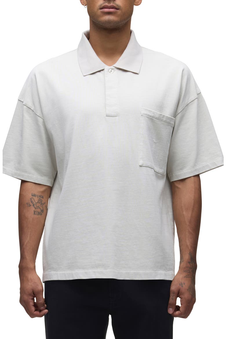 Heavyweight Cotton Pocket Polo, Main, color, GHOST