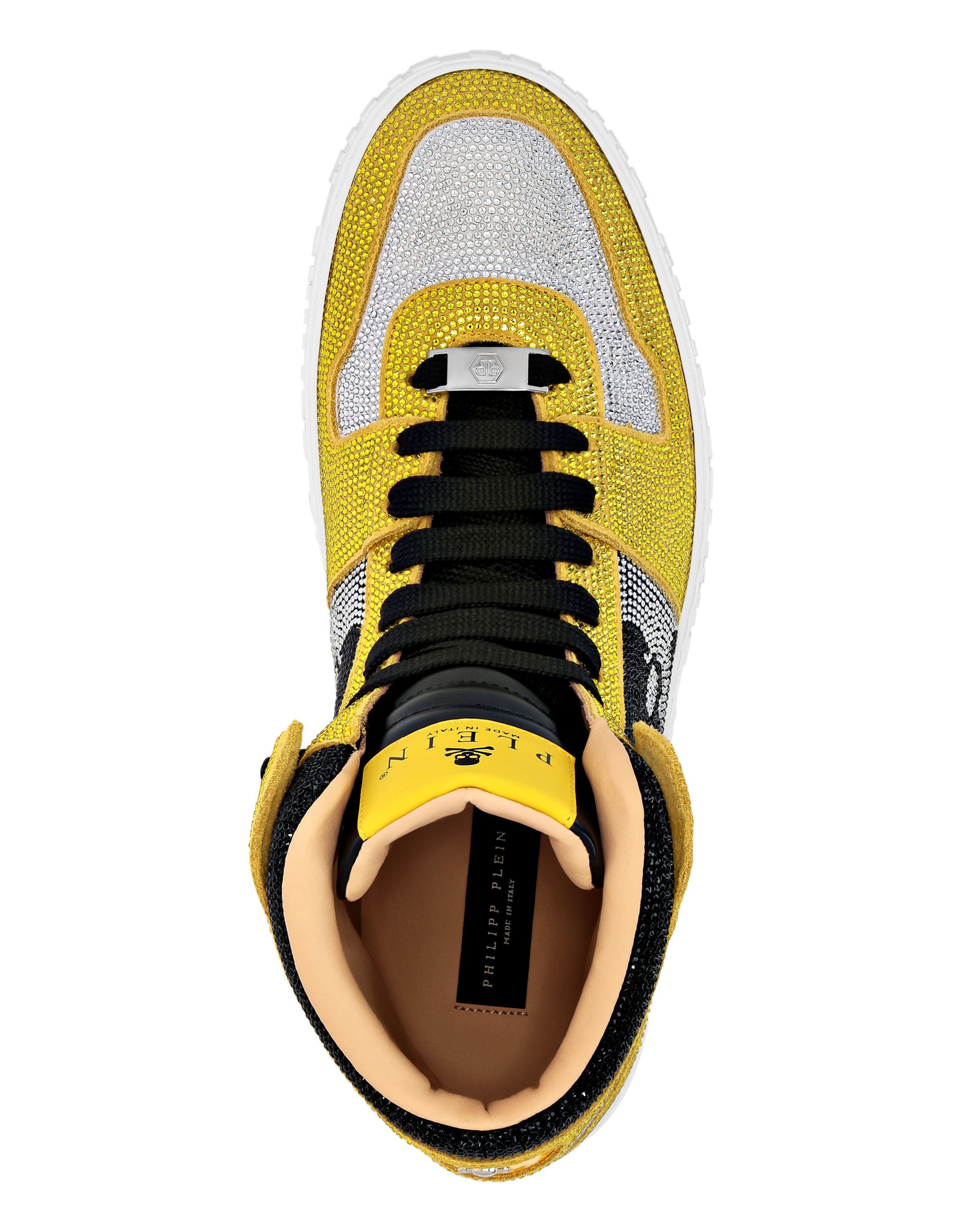Notorious  Hi-Top With Crystals Unisex, Alternate, color, crystal+yellow