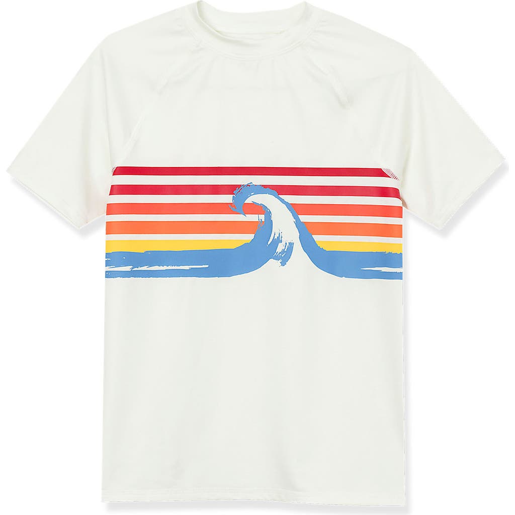 LANDS' END LANDS' END BOYS SHORT SLEEVE UPF 50 SUN PROTECTION RASH GUARD