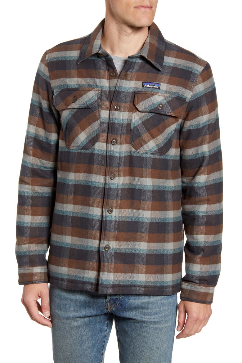 'Fjord' Flannel Shirt Jacket, Alternate, color, OBSERVER INK BLACK