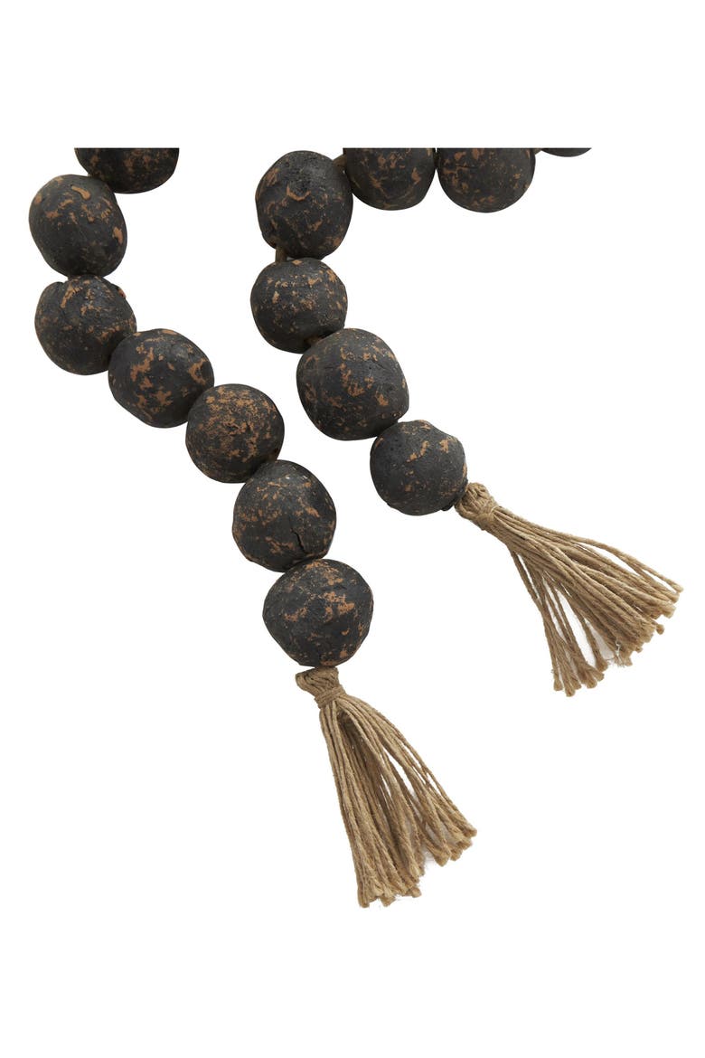 Bohemian Ceramic Beaded Tassel Garland, Alternate, color, BLACK