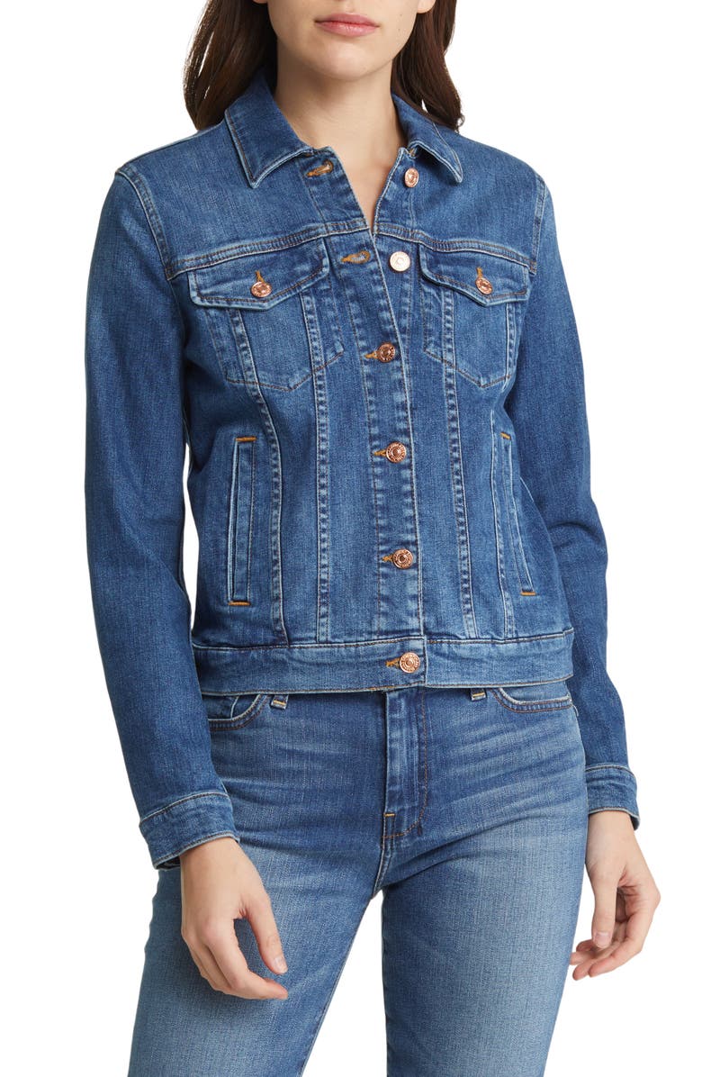 7 For All Mankind Modern Denim Trucker Jacket, Alternate, color, 
