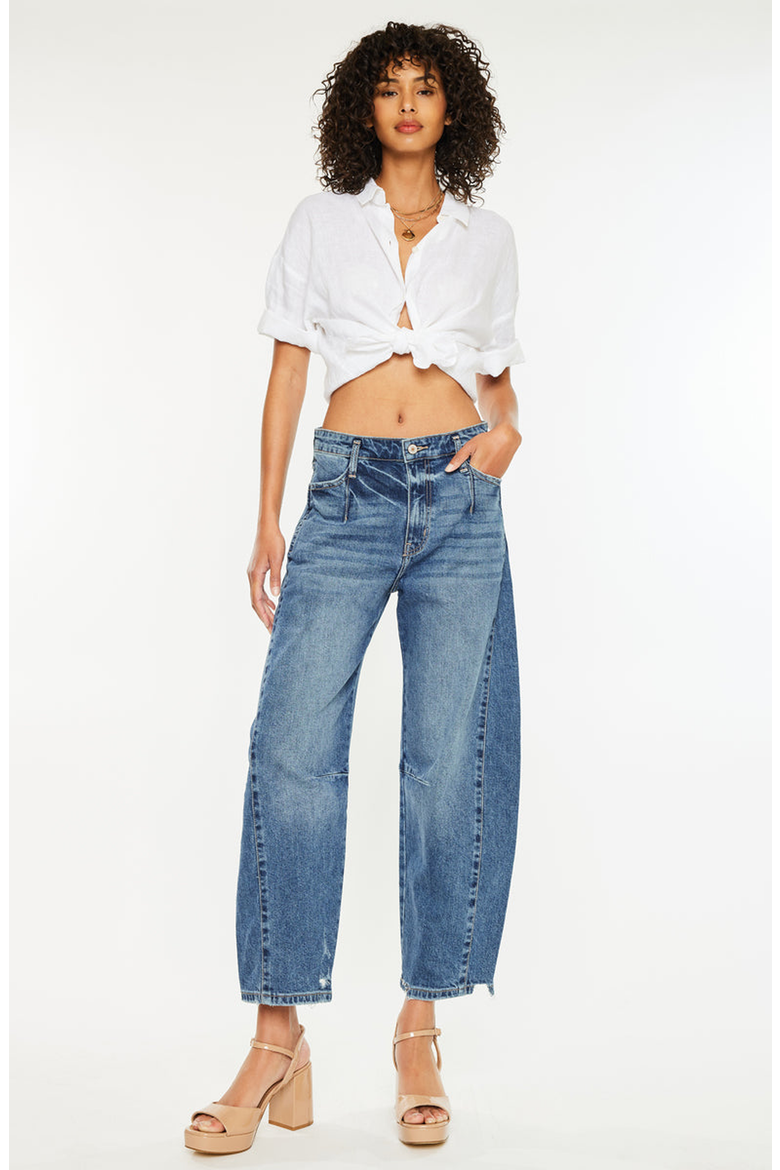 Yolanda Low Slung Horseshoe Jeans, Alternate, color, Dark Wash