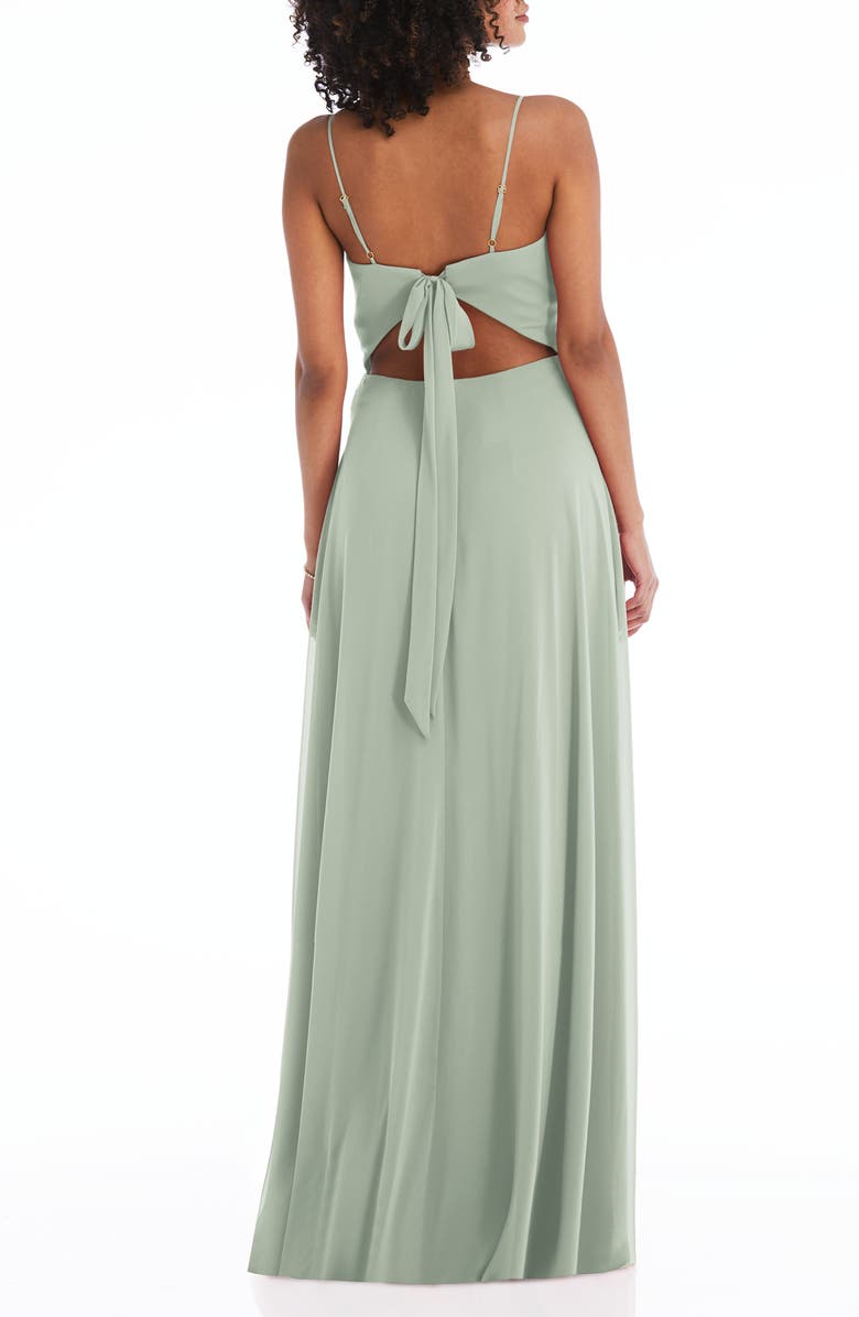 After Six Women's Vineyard Green Chiffon Gown Size 8