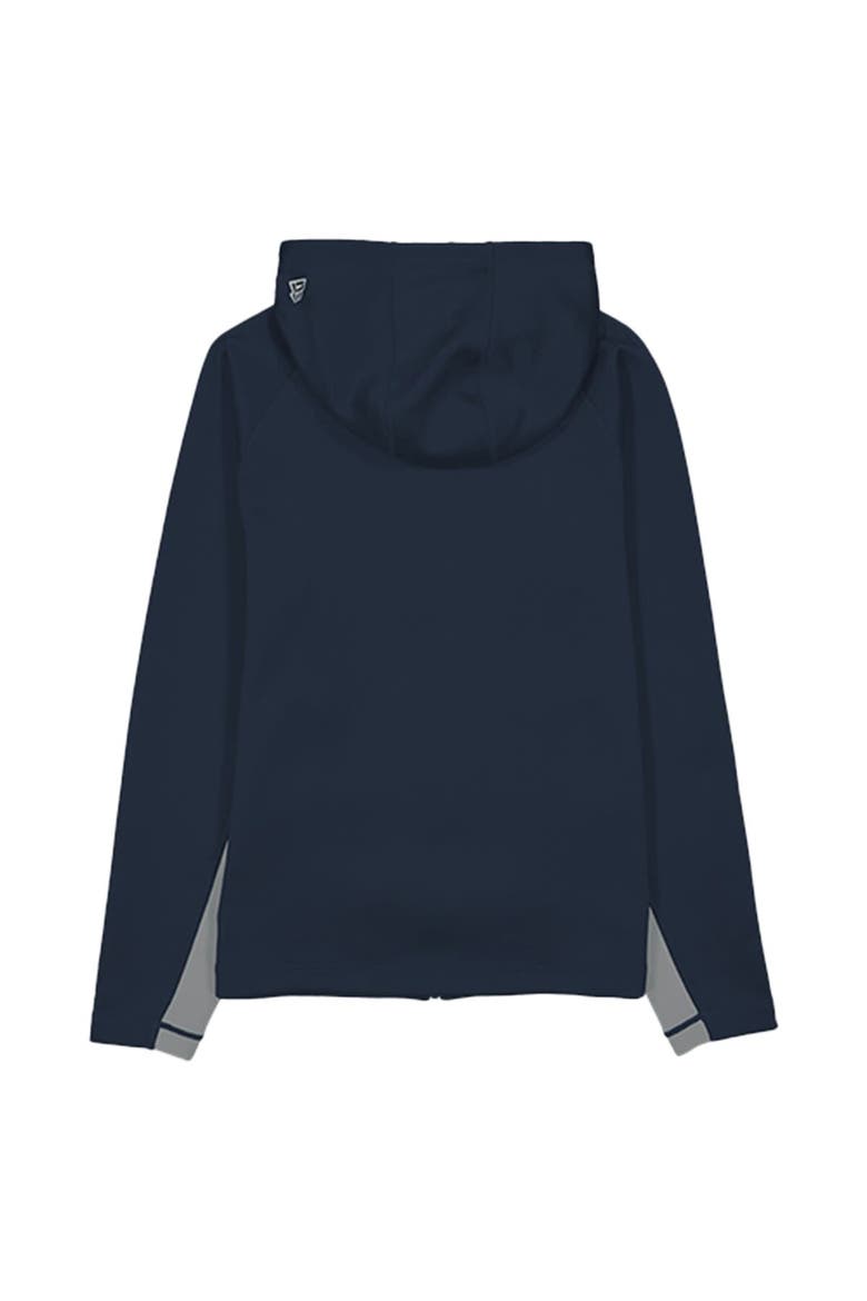 Men's New Era  Navy Dallas Cowboys Combine Authentic Raglan Scuba Full-Zip Hoodie, Alternate, color, Navy
