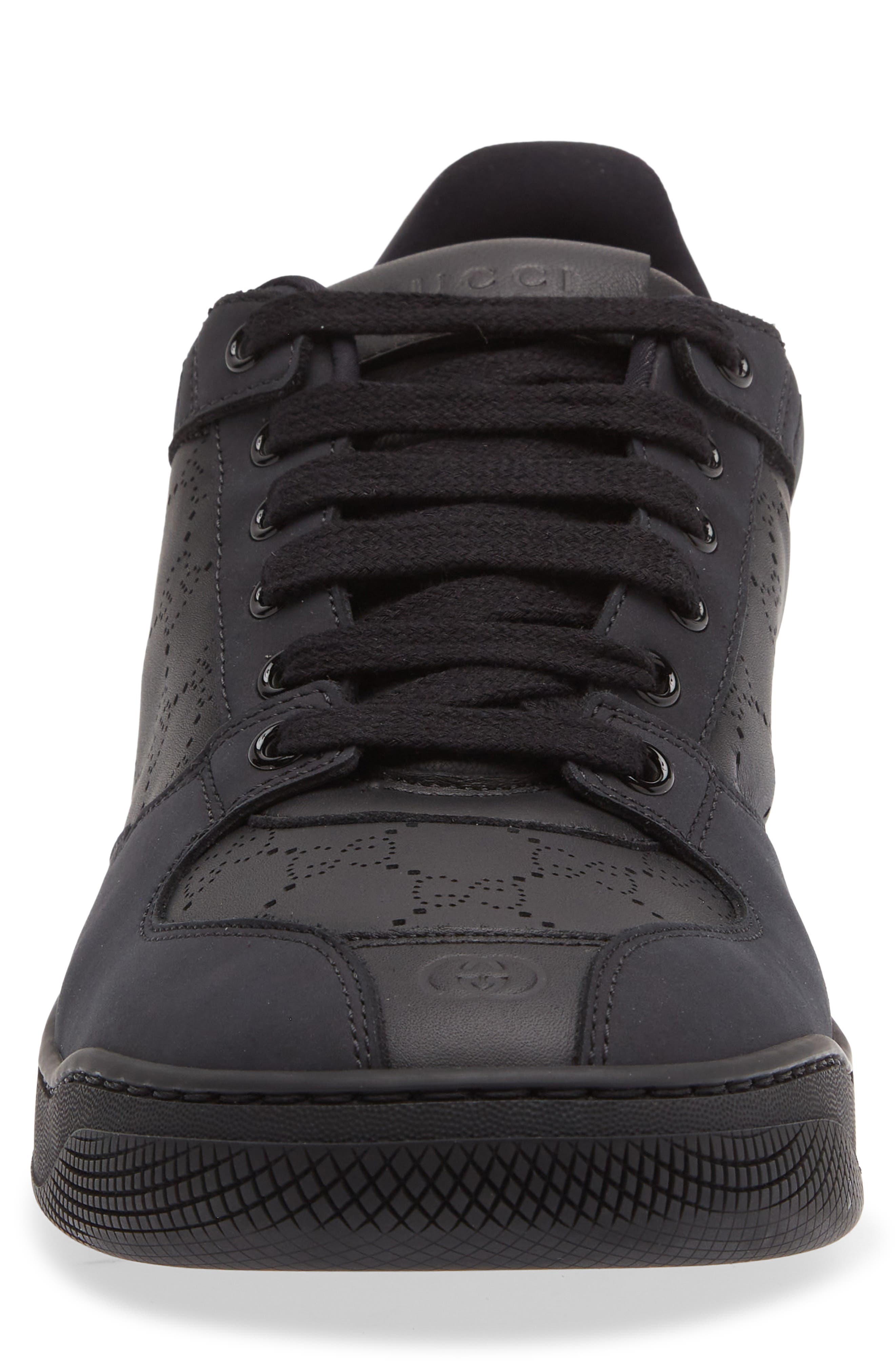 Screener 3.0 Leather Low Top Sneaker, Alternate, color, BLAC/BLA/BLA/BLA/VRV