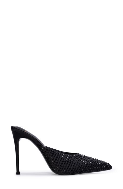 Black Suede Studio Women's Luv 100 Crystal-embellished Satin Mule In Black