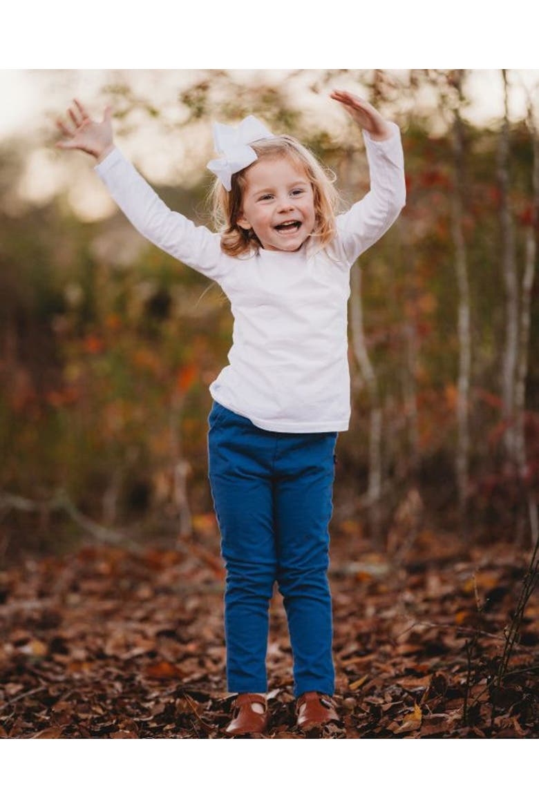 Baby Girls Long Sleeve Soft 100% Cotton Jersey T-Shirt, Alternate, color, Navy