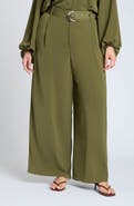 ELOQUII Belted Wide Leg Pants
