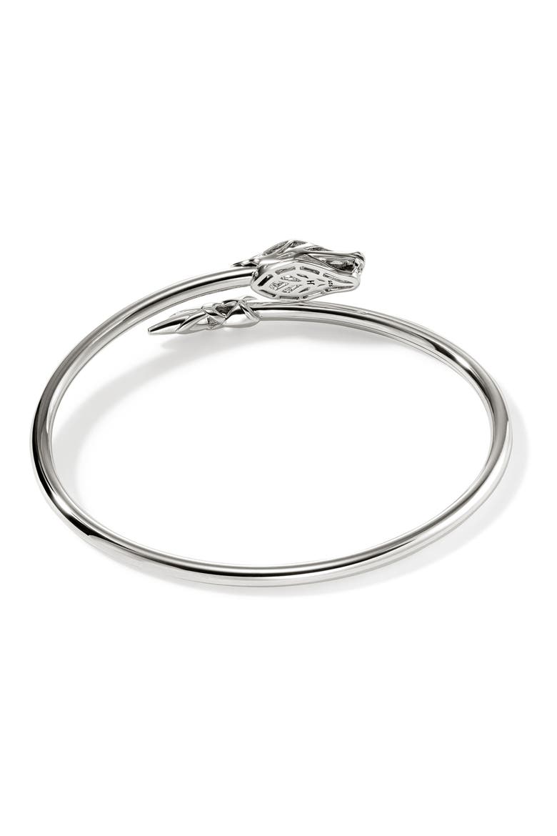 Naga Bypass Cuff Bracelet, Alternate, color, SILVER