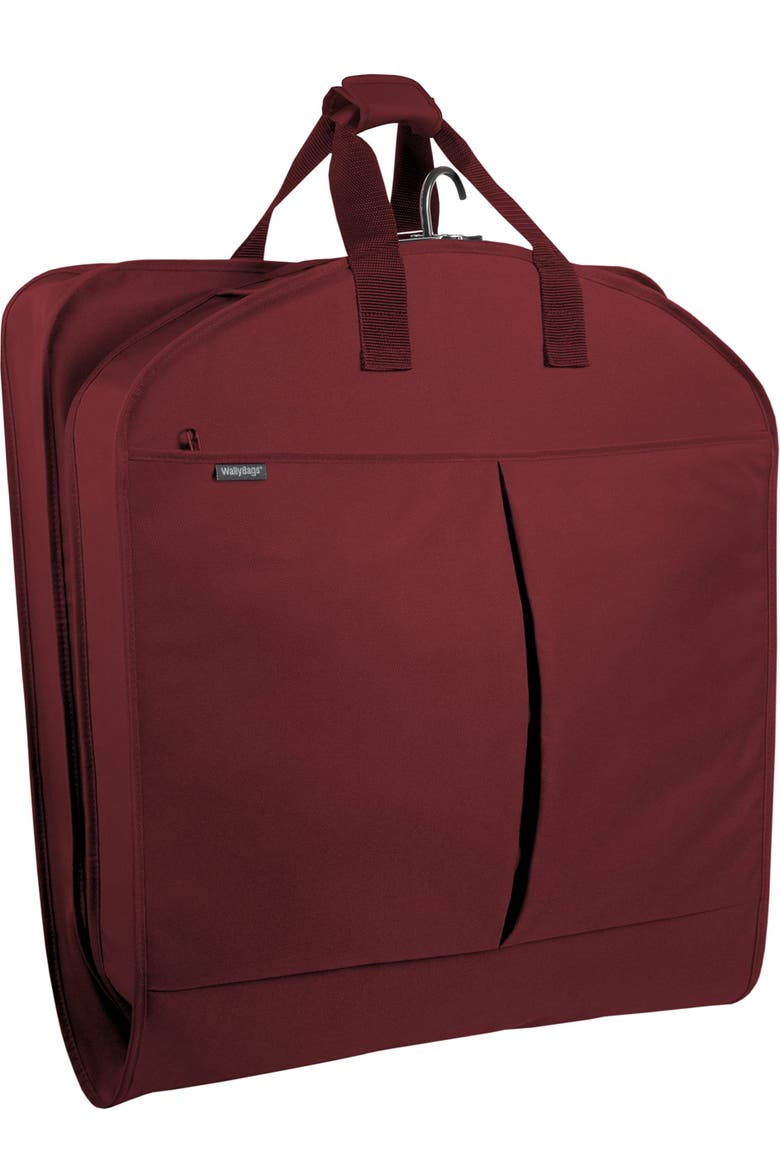 45" Deluxe Extra Capacity Travel Garment Bag with two accessory, Main, color, Merlot