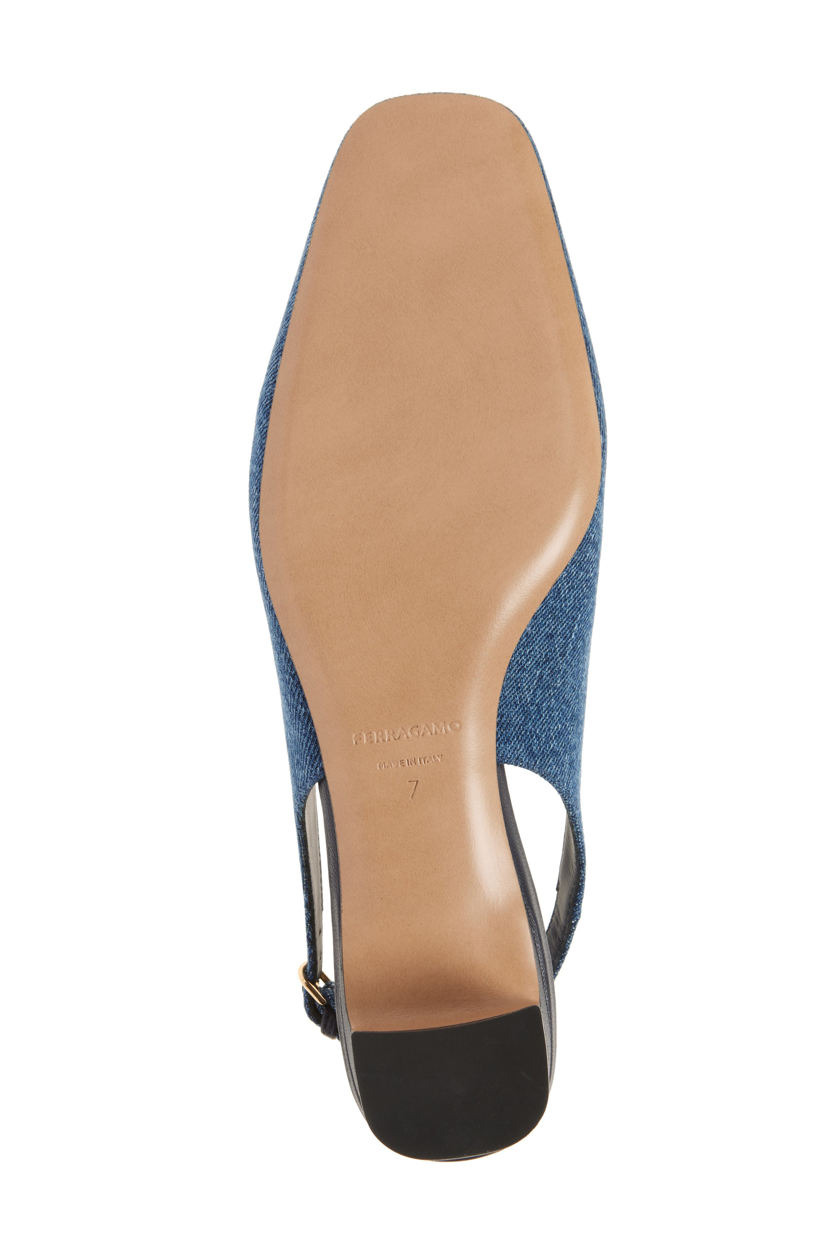 FERRAGAMO Rivada Slingback Pump, Alternate, color, Denim