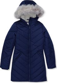 Lands' End Girls Water Resistant Velour Parka