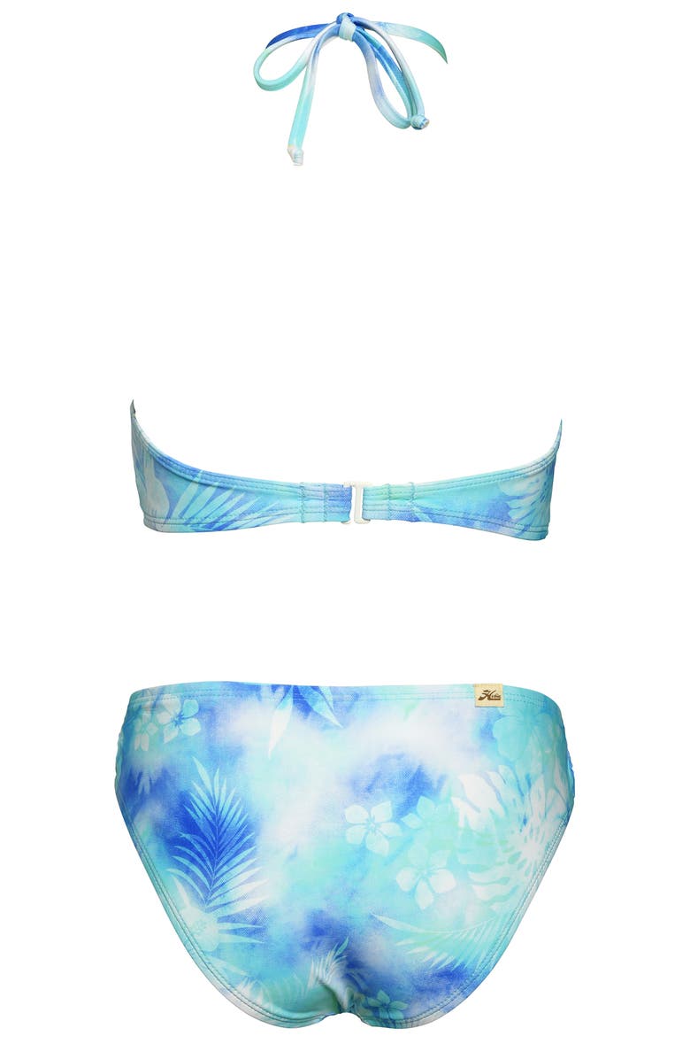 Hobie Kids' Tie Dye Crochet Trim Two-Piece Swimsuit, Alternate, color, 