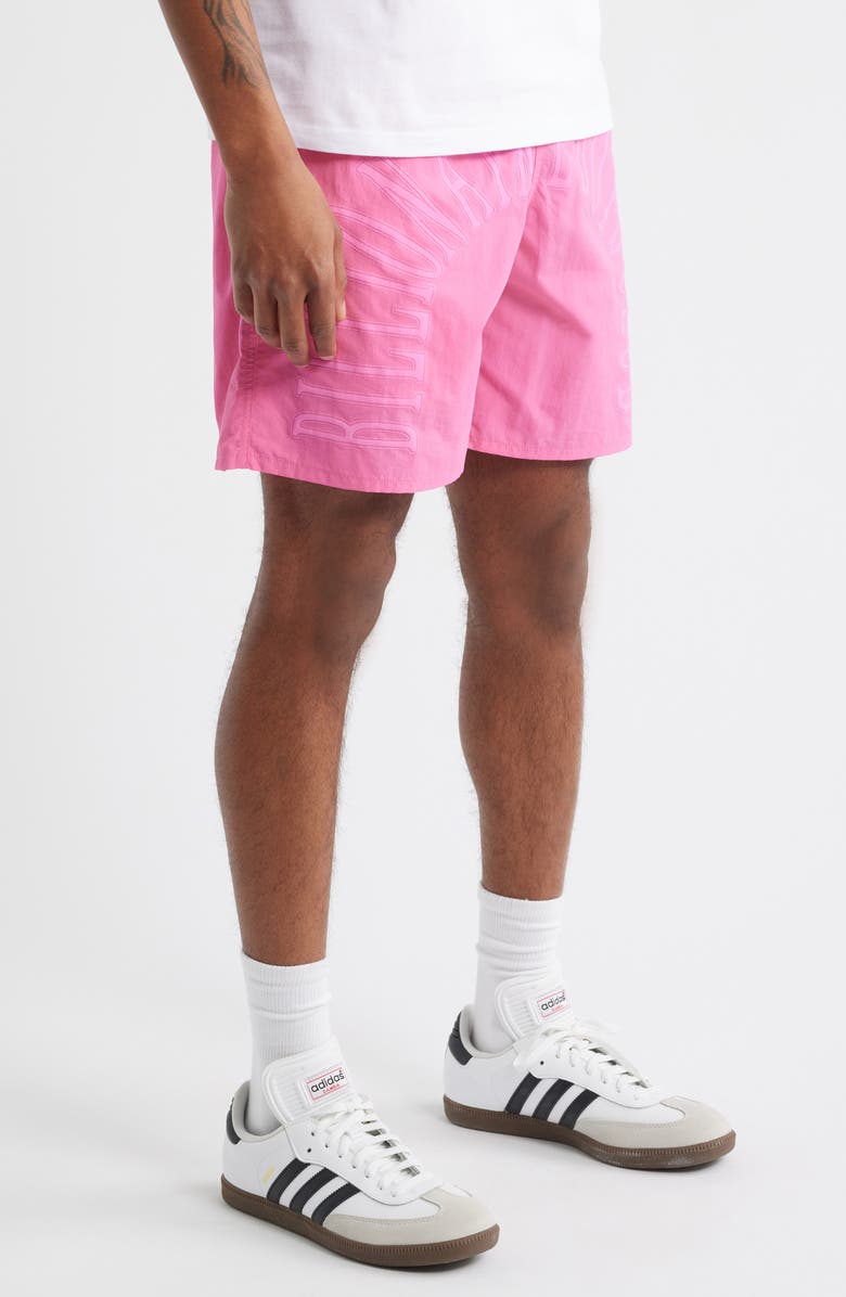 Billionaire Boys Club BB Sunrise Drawstring Nylon Shorts, Alternate, color, Carmine Rose