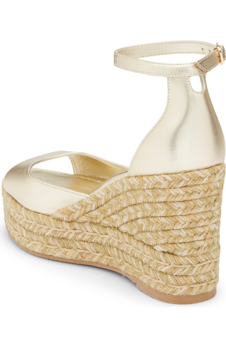 Stuart Weitzman Distia Espadrille Wedge Sandal, Alternate, color, Light Gold