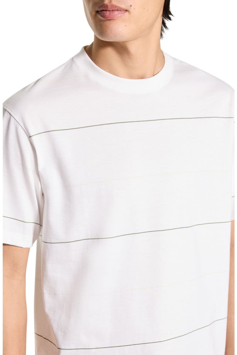 Stripe Relaxed Pima Cotton T-Shirt, Alternate, color, WHITE MULTI