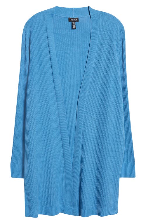 Jones New York Petite Solid Open-front Cardigan Sweater In Blue