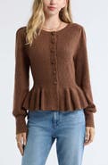 Treasure & Bond Peplum Cardigan