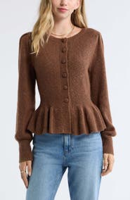 Treasure & Bond Peplum Cardigan