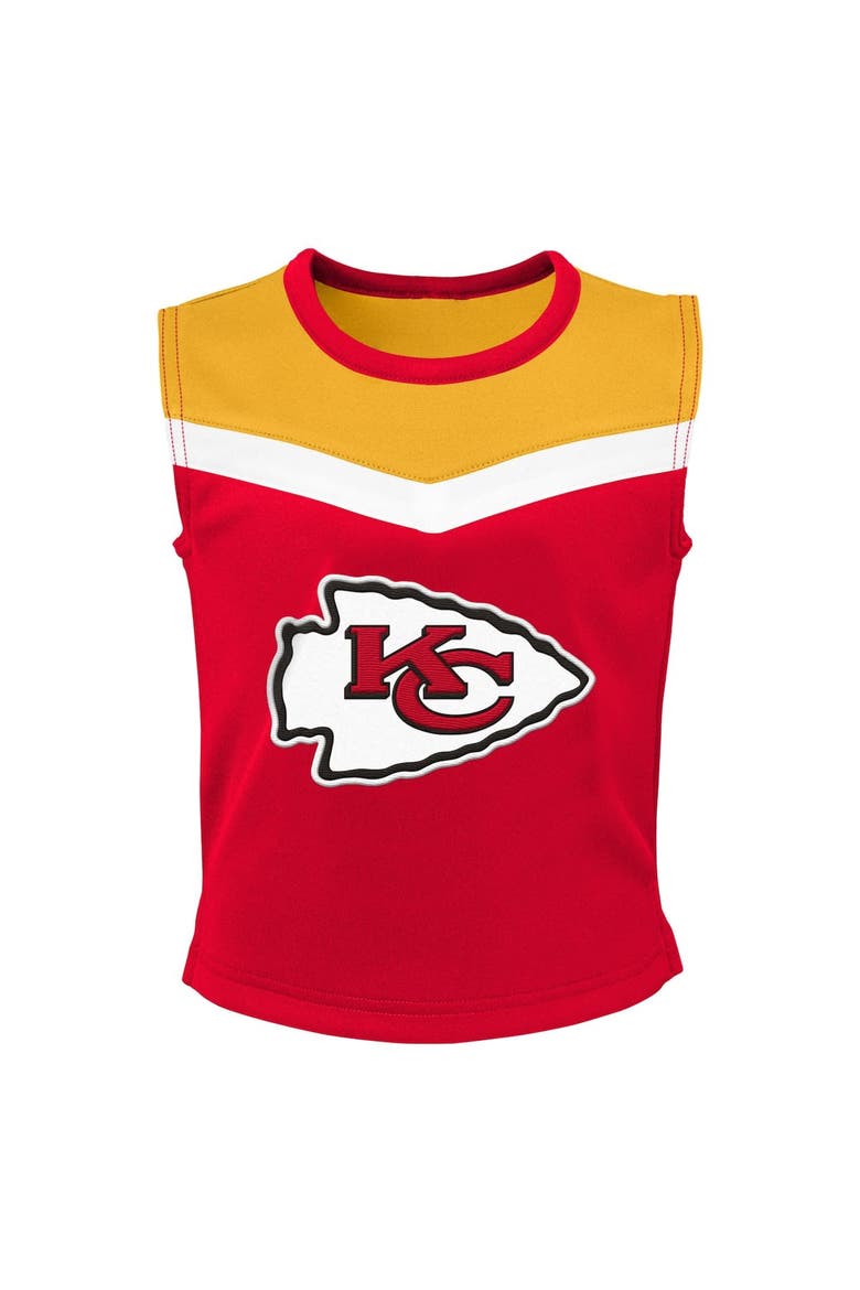 Girls Preschool Red Kansas City Chiefs Spirit Cheerleader Two-Piece Set with Bloomers, Alternate, color, Red