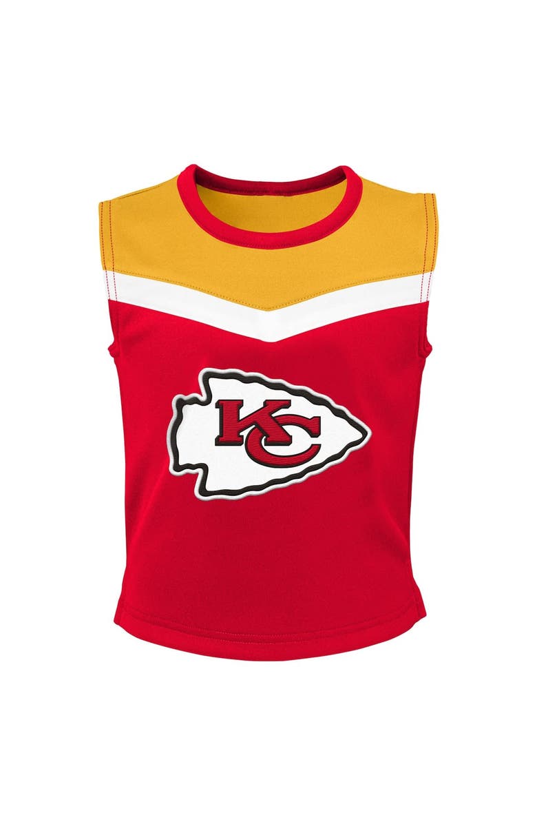 Outerstuff Girls Preschool Red Kansas City Chiefs Spirit Cheerleader Two-Piece Set with Bloomers, Alternate, color, Red