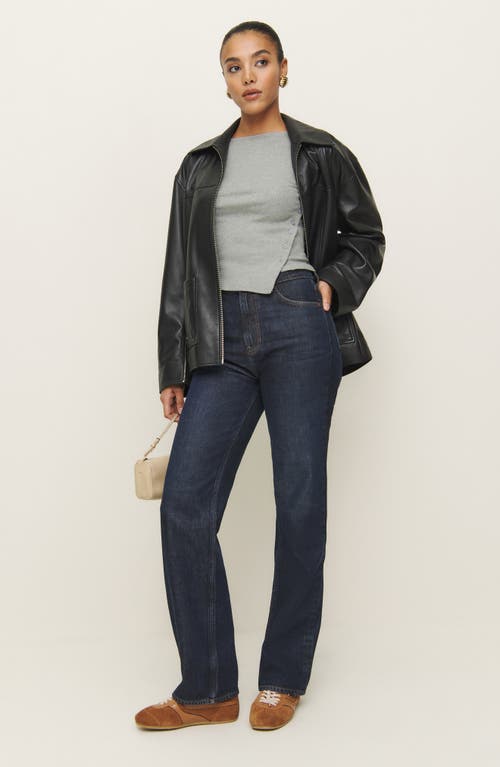 Reformation Hudson Knit Top In Heather Grey