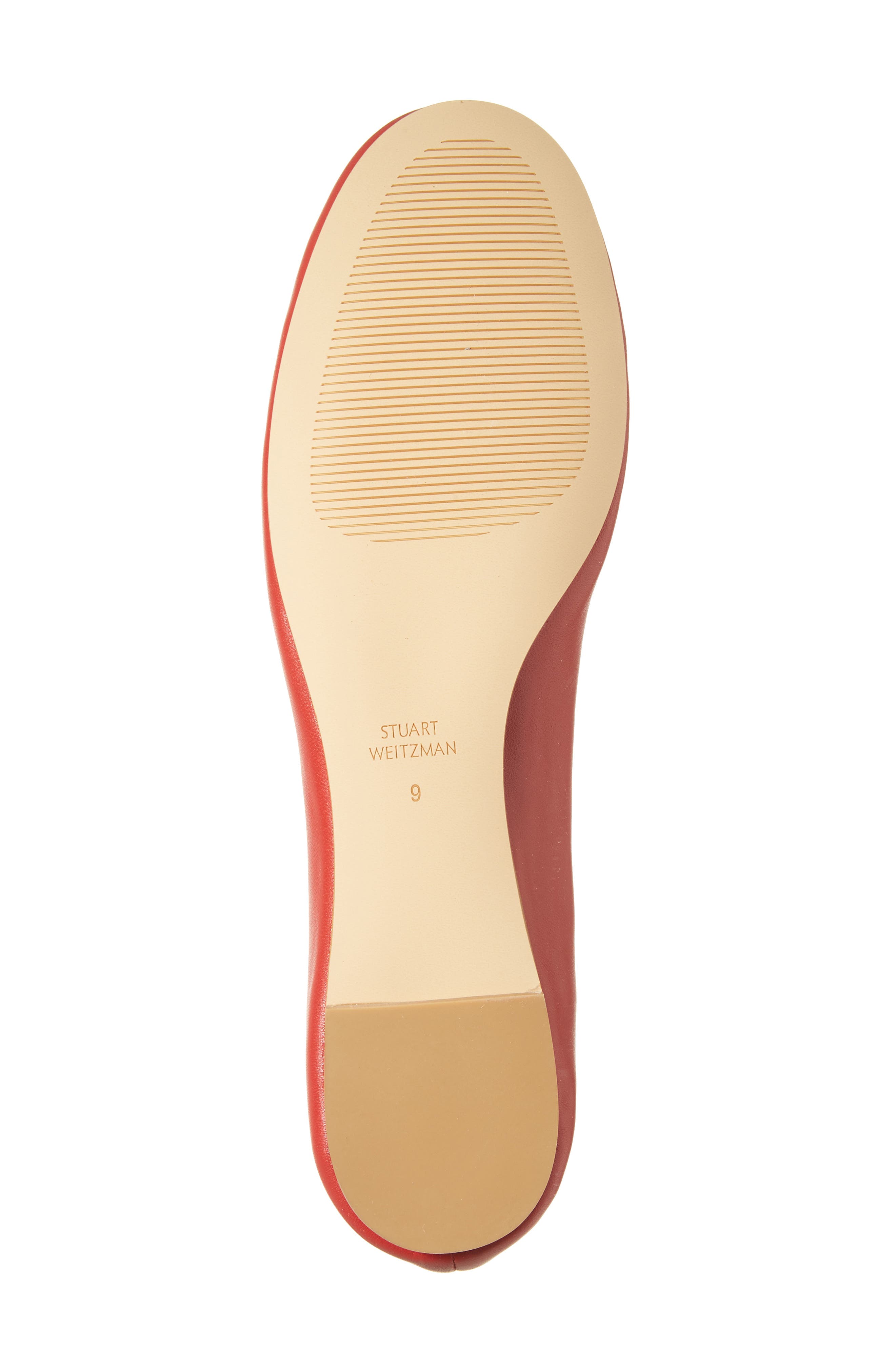 Stuart Weitzman Nadine Ballet Flat, Alternate, color, Lipstick Red