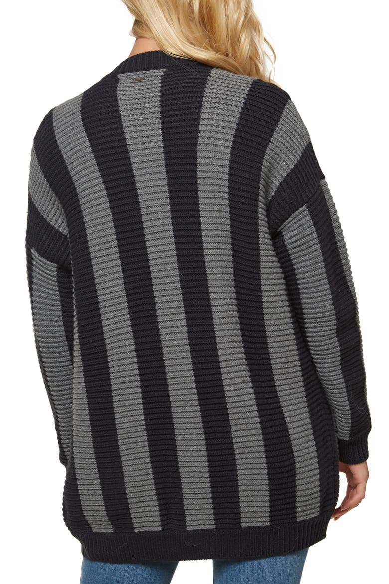Bridges Stripe Cardigan, Alternate, color, ABYSS