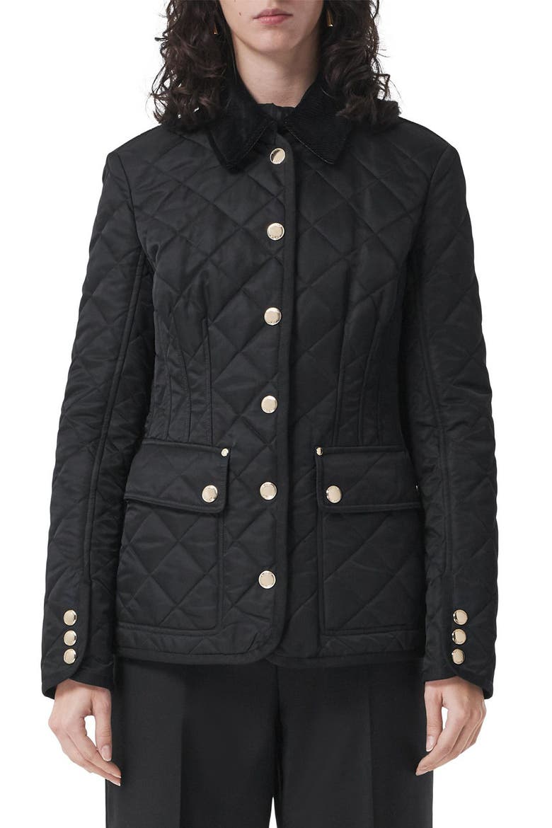 Pett Quilted Nylon Jacket, Main, color, BLACK