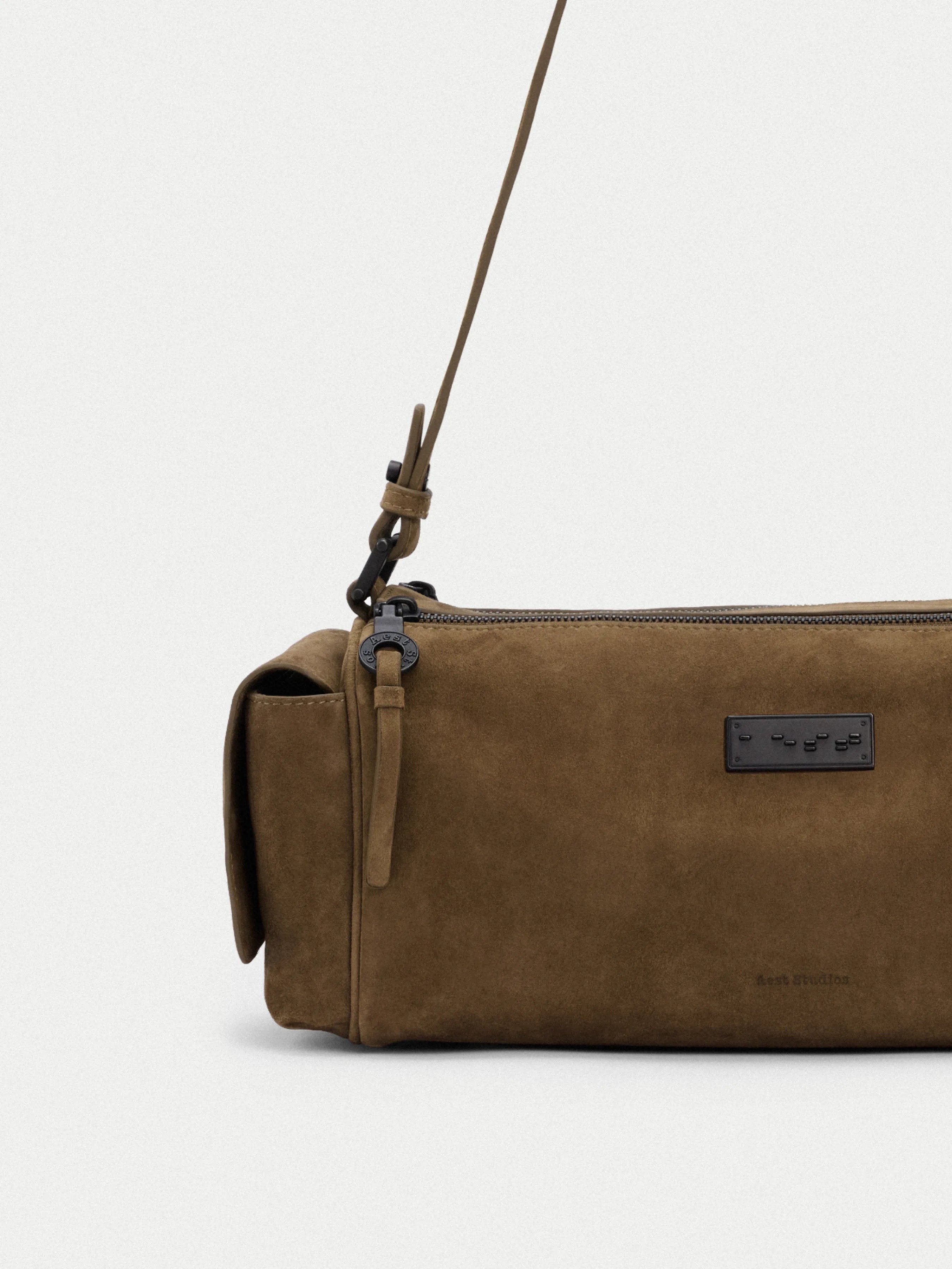 Capture Medium Sling Bag, Alternate, color, Camel Suede